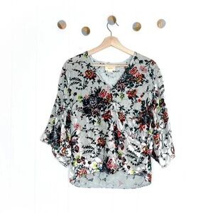 Anthropologie velvet wrap top